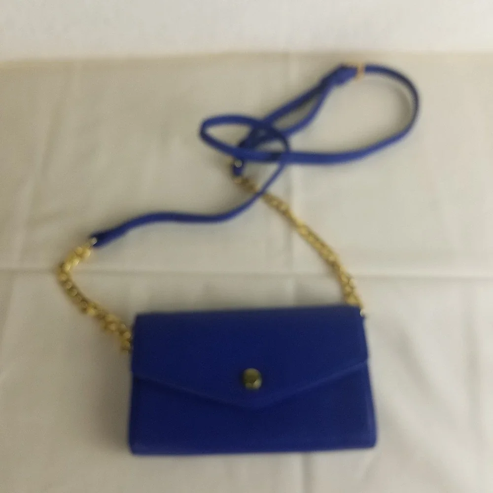 Stella & Max Royal Blue Crossbody Wallet Chain‎ Evening Bag